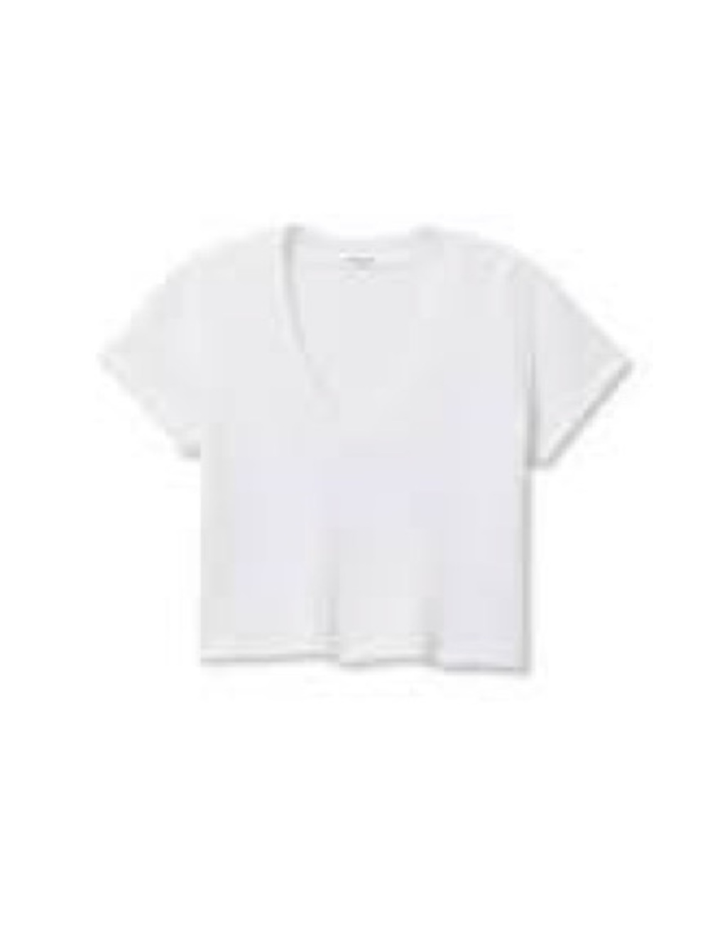 Perfectwhitetee Alanis White V-Neck Short Sleeve cotton Top made in USA t-shirt - Picture 7 of 8